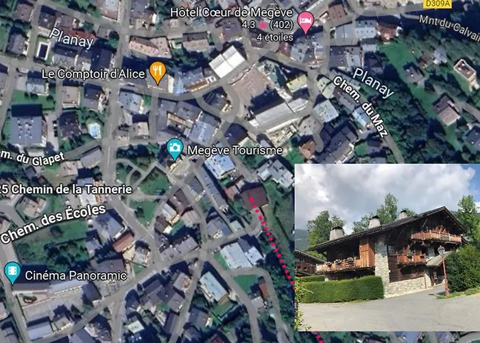 Duplex Renove Au Coeur De Megeve, 3 Chambres, Cheminee, Terrasse, Equipements Modernes. - Fr-1-569-72 Lägenhet *